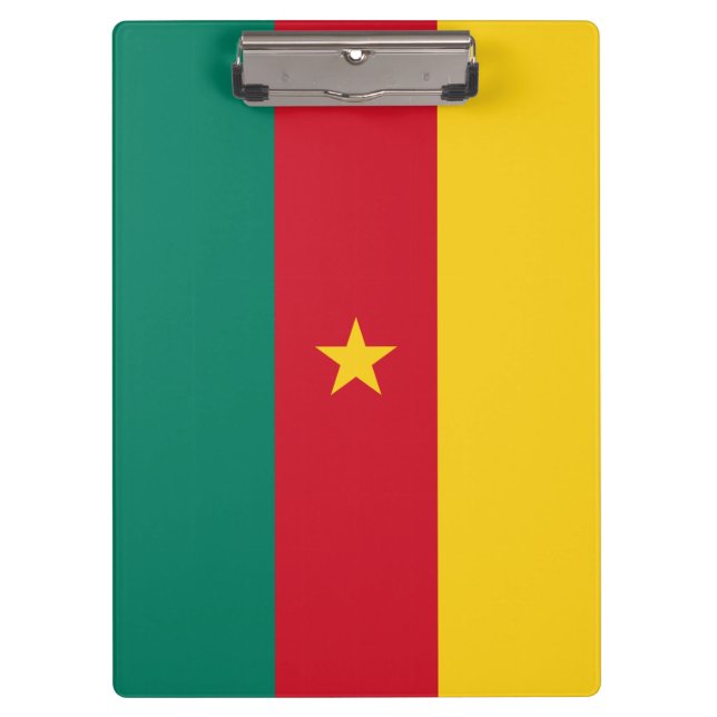 Patriotic Clipboard with flag of Cameroon (Front)
