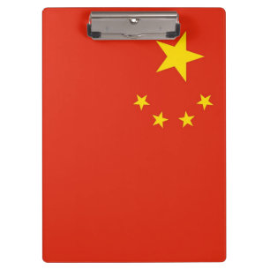 Patriotic Clipboard with flag of China