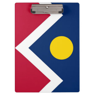 Patriotic Clipboard with flag of Denver, USA