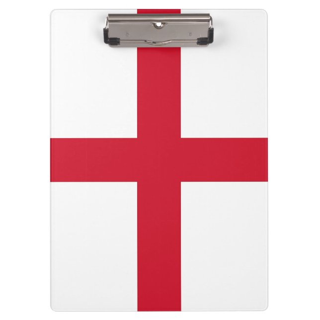 Patriotic Clipboard with flag of England, UK (Front)