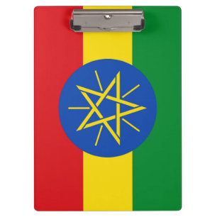 Patriotic Clipboard with flag of Ethiopia
