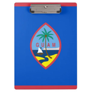 Patriotic Clipboard with flag of Guam, USA