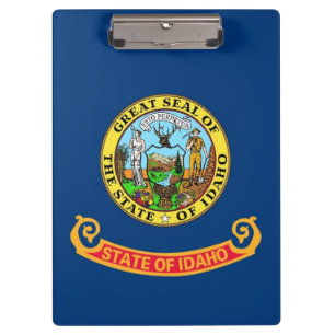 Patriotic Clipboard with flag of Idaho, USA