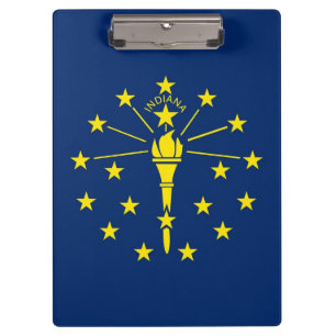 Patriotic Clipboard with flag of Indiana, USA
