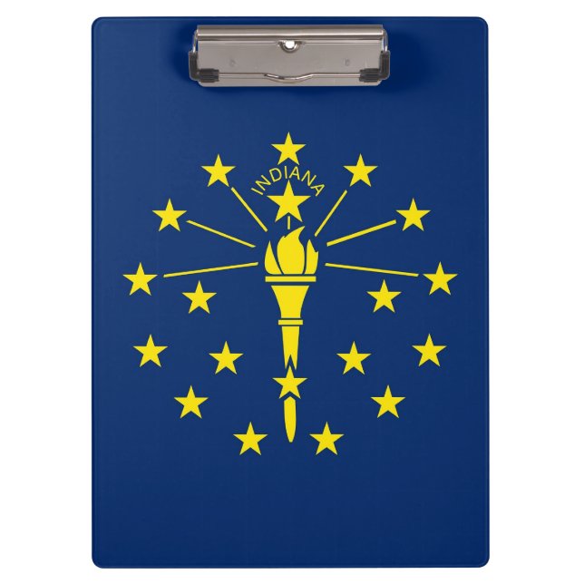 Patriotic Clipboard with flag of Indiana, USA (Front)