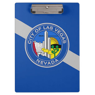 Patriotic Clipboard with flag of Las Vegas, USA