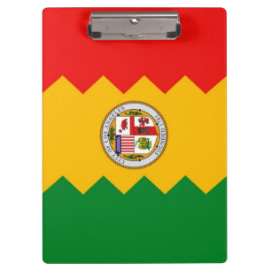 Patriotic Clipboard with flag of Los Angeles, USA