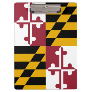 Patriotic Clipboard with flag of Maryland, USA