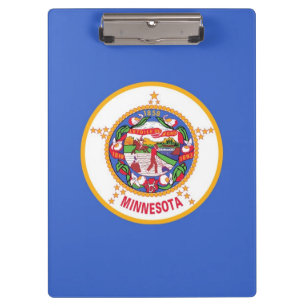Patriotic Clipboard with flag of Minnesota, USA