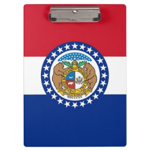 Patriotic Clipboard with flag of Missouri, USA