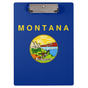 Patriotic Clipboard with flag of Montana, USA