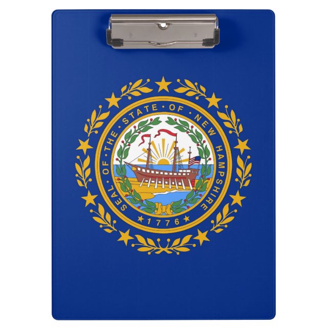 Patriotic Clipboard with flag of New Hampshire USA (Front)