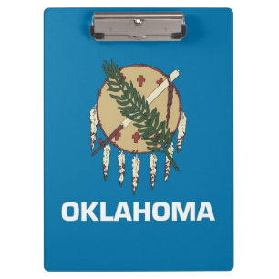 Patriotic Clipboard with flag of Oklahoma, USA