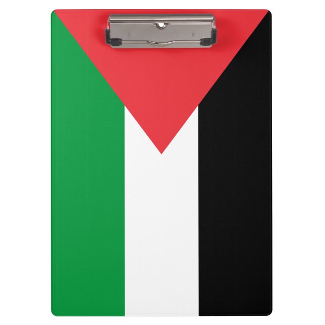 Patriotic Clipboard with flag of Palestine (Front)