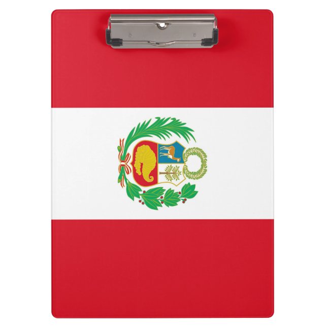 Patriotic Clipboard with flag of Peru (Front)