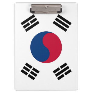 Patriotic Clipboard with flag of South Korea