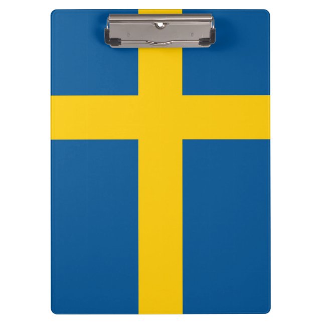 Patriotic Clipboard with flag of Sweden (Front)