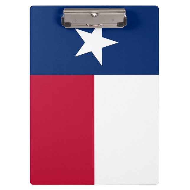 Patriotic Clipboard with flag of Texas, USA (Front)