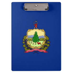 Patriotic Clipboard with flag of Vermont, USA