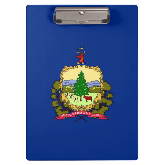 Patriotic Clipboard with flag of Vermont, USA (Front)