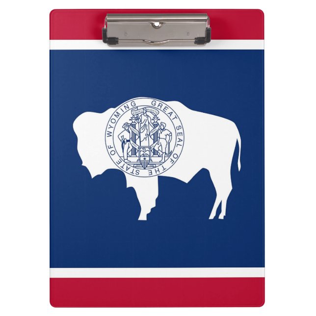 Patriotic Clipboard with flag of Wyoming, USA (Front)