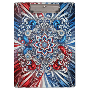 Patriotic Clipboard with French Colours Design