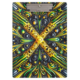 Patriotic Clipboard with Jamaican Colours