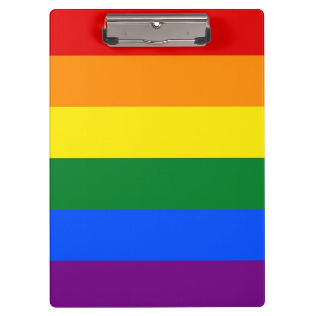 Patriotic Clipboard with Pride flag of LGBT (Front)