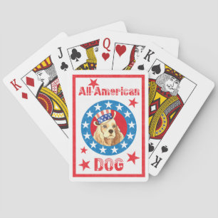 Patriotic Cocker Playing Cards