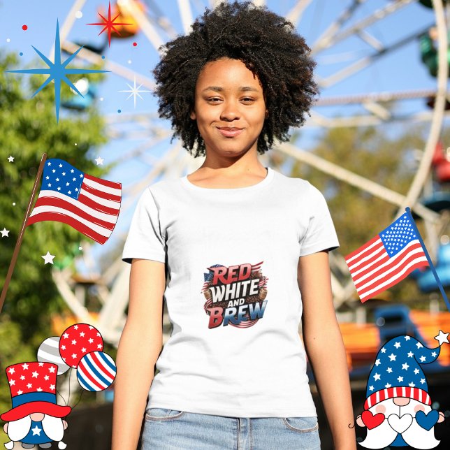 Patriotic Coffee Lover's Dream Red White and Brew T-Shirt (Creator Uploaded)