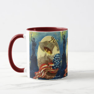 PATRIOTIC COFFEE MUGS - 4TH OF JULY - FREEDOM
