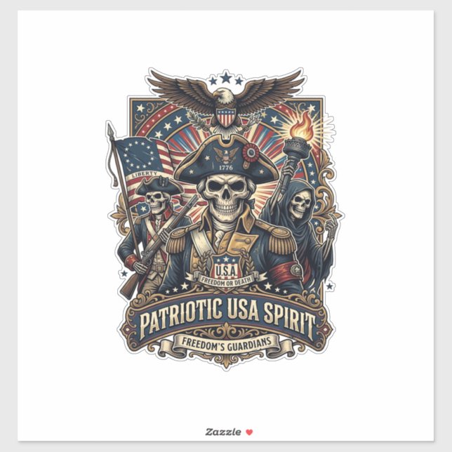 Patriotic Colonial Skull Commander Dark Patriot Sk (Sheet)