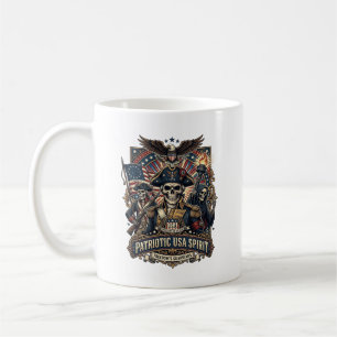 Patriotic Colonial Skull Commander Dark Patriot Sk Coffee Mug