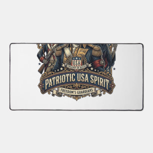 Patriotic Colonial Skull Commander Dark Patriot Sk Desk Mat