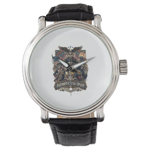 Patriotic Colonial Skull Commander Dark Patriot Sk Watch