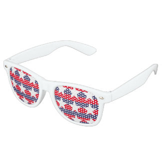 Patriotic colors retro sunglasses