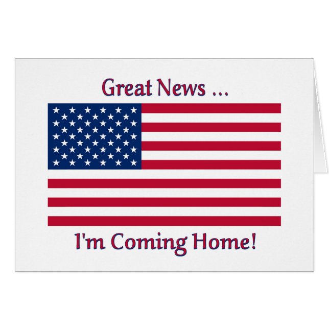 Patriotic Coming Home Card (Front Horizontal)