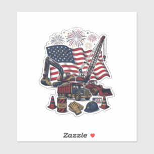 Patriotic Construction USA Vintage