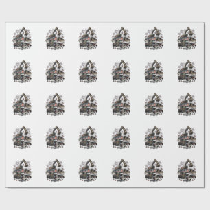 Patriotic Construction Vehicles Vintage Shirt Desi Wrapping Paper