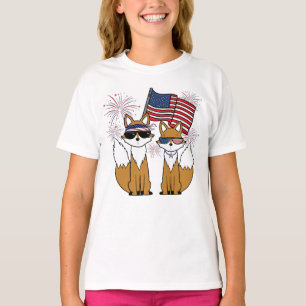 Patriotic Cool Foxes T-Shirt