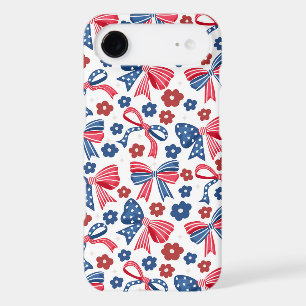 Patriotic Coquette Bow Floral Stars Phone Case