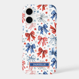 Patriotic Coquette Bows Monogrammed