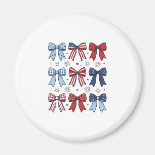 Patriotic Coquette Bows Vintage Vector Design_1 Magnet