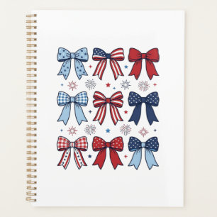 Patriotic Coquette Bows Vintage Vector Design_1 Planner