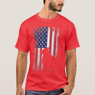 Patriotic Corgi American Flag Cool Dog Lover T-Shirt