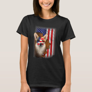 Patriotic Corgi American Flag Dog 1 T-Shirt