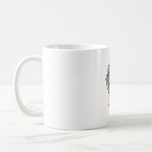 Patriotic Corgi Fireworks Dog Vector Design_1 Coffee Mug