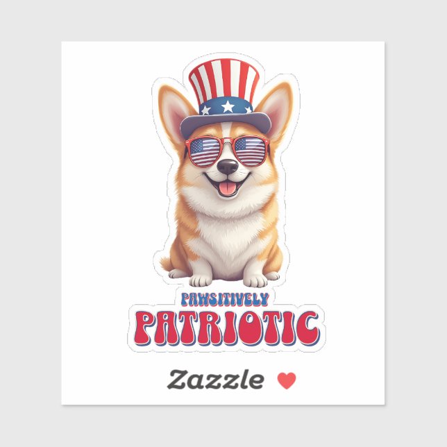 Patriotic Corgi - Pawsitively Patriotic  (Sheet)