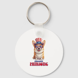 Patriotic Corgi - Pawsitively Patriotic Key Ring