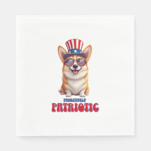 Patriotic Corgi - Pawsitively Patriotic Napkin